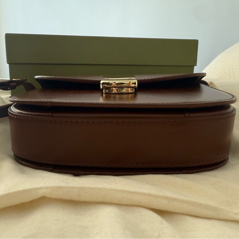 Sézane Claude Bag – Glossy Chocolate Leather, Excellent Condition - Picture 4 of 8